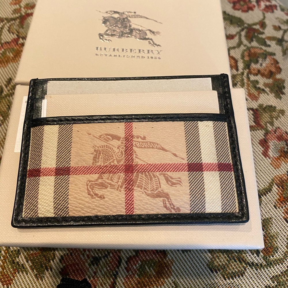 Burberry check wallet